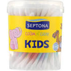 Septona ватні палички в круглому боксі KIDS 100 шт. Septona ватні палички в круглому боксі KIDS 100 шт.